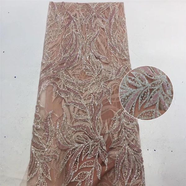 

ribbon african sequin fabric french tulle mesh lace for bridal materials 2021 nigeria zx36801, Pink;blue