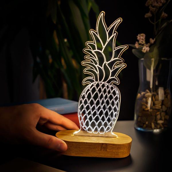 

minimal pineapple design three-dimensional led lamp