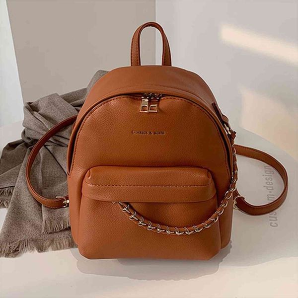 

spring high end quality fashion knapsack ladies pu leather retro backpack large capacity leisure travel bag