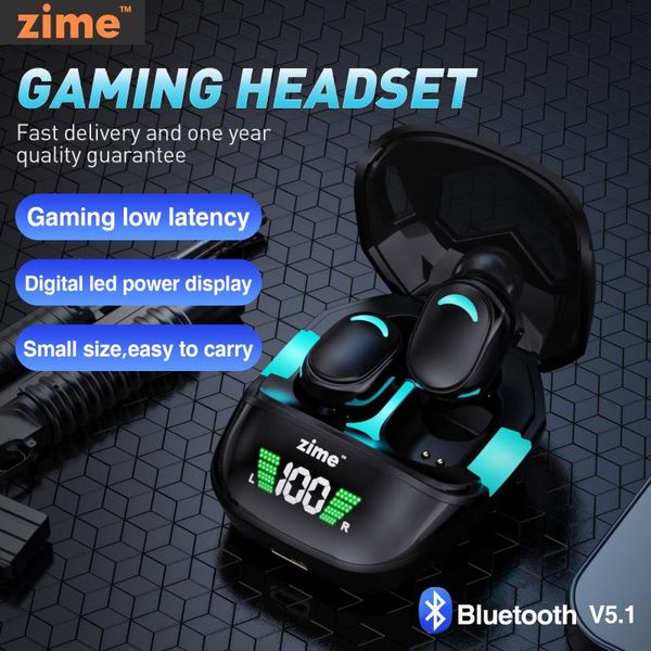 

headphones & earphones zime g7s bluetooth earphone wireless 5.1 tws low latency gaming stereo sound bass noise reduction with mic waterproof