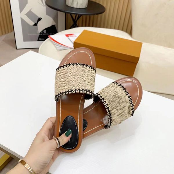 

fashion slipper paris embroidered womens slippers scuffs summer sandals beach slide girls flip flops loafers beautiful 35-42, Black