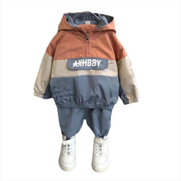 

toddler boys clothing set spring autumn children sports hooded clothes sets baby boy splice shirts pants suits 2 8y, White