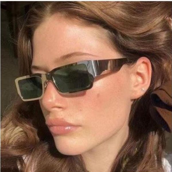 

sunglasses 2021 luxury small frame square fashion personality stainless steel metal sun glasses uv400, White;black
