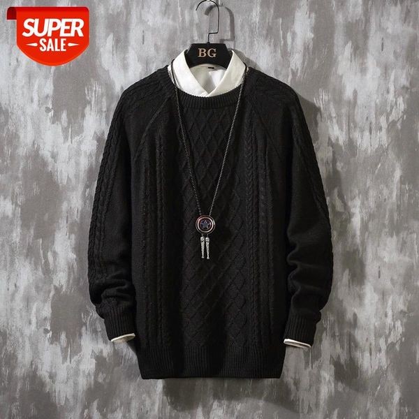 

men's sweaters spring autumn winter clothes 2020 pull oversize -4xl 5xl korea style casual standard pullovers #9v5y, White;black
