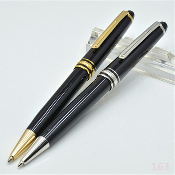 

sell 163 bright black ballpoint pen / roller ball pen classic office stationery promotion pens for birthday gift, Blue;orange