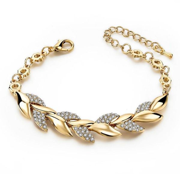 

link, chain gold leaf bracelet set with diamond lady manufacturers for sale, Black