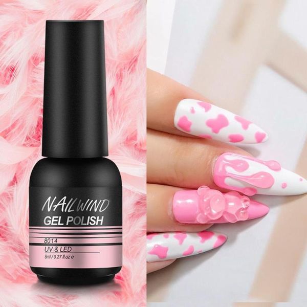 

nail gel 8ml water-proof drying quickly manicure days long lasting coat for salon, Red;pink