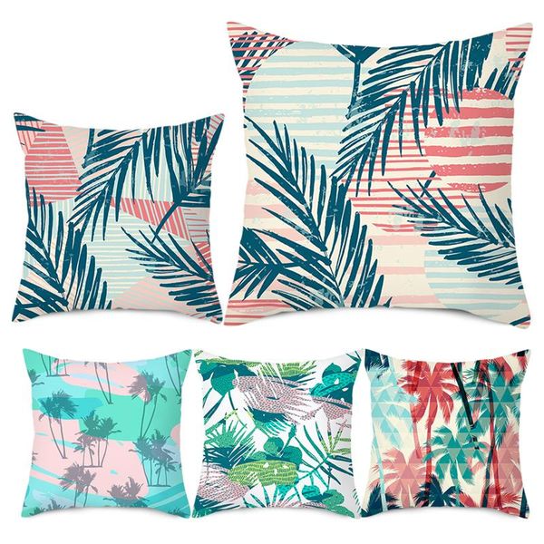 

cushion/decorative pillow geometric tropical plants style short plush pillows cover sofa bed decorative case home decoration winter