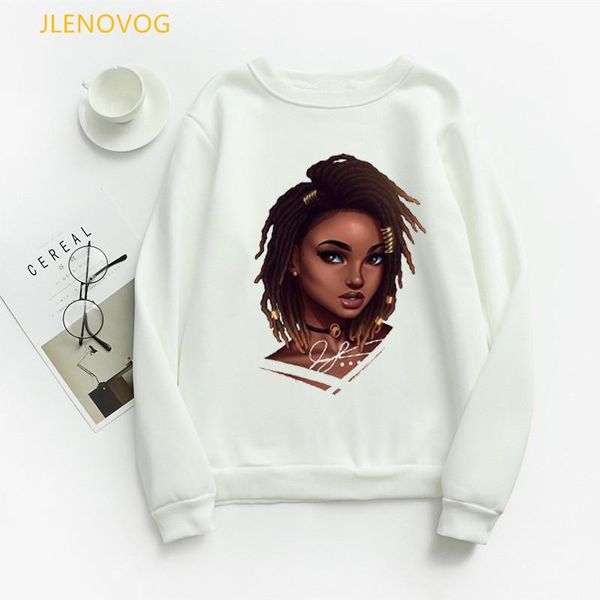 

women's hoodies & sweatshirts 2021 vogue melanin sweatshirt women black girls magic winter casual sudadera mujer aesthetic clothes