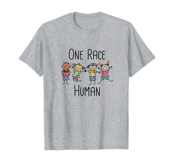 

One Race Human - Anti Racism - Diversity Day T-Shirt, Mainly pictures