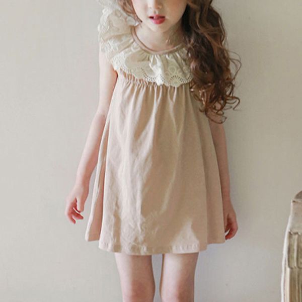 

elegant flower girls dress 2022 summer childrens wedding party princess dress baby kids clothes lace girls sleeveless new dress, Red;yellow