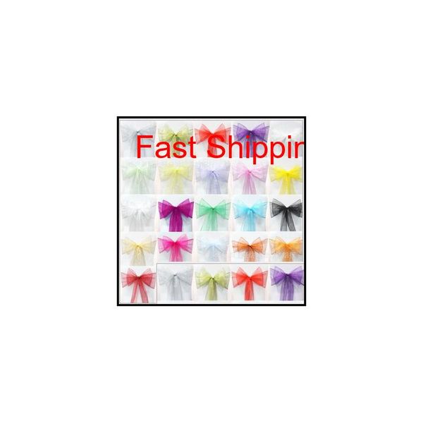 

18*275cm organza chair cover sashes sash sashe bow wedding banquet xwcnx zoquk