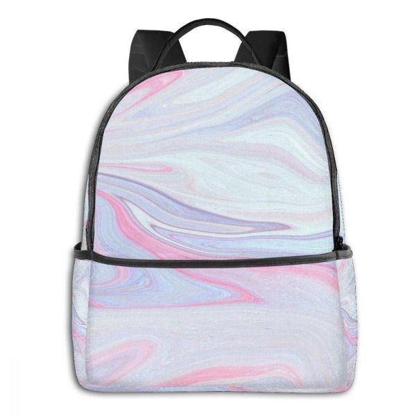 

backpack pink marble boy girl school bag for teenager student shoulder travel