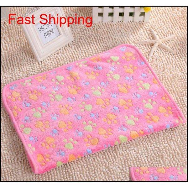 

paw print pet blanket puppy blanket pet sleep pad mat soft and warm fleece dog cat sle jllnlq trustbde
