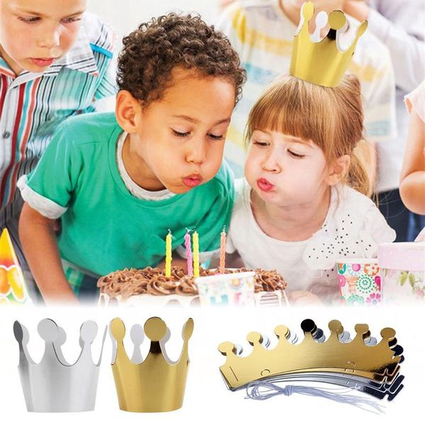 

party hats kids birthday hat happy paper cap prince princess crown decoration for boy girl decorations