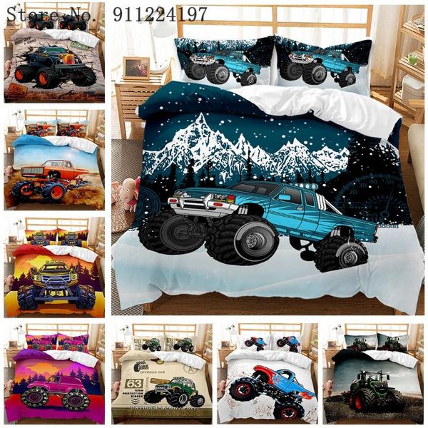 

3d off-road vehicle printied duvet cover comforter bedding set boys adults bedspread microfiber bedclothes for bedroom decor
