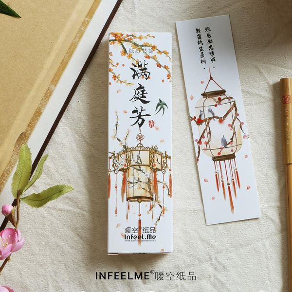 

bookmark 30pcs/lot flower series paper card memo school office supplies