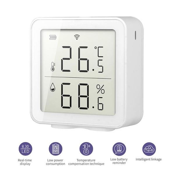 

smart home control wifi remote temperature and humidity sensor tuya zigbee for alexa google