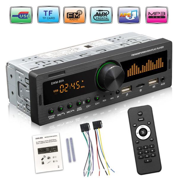 

1din car radio multimedia bluetooth handsmp3 player fm am audio 12v usb/sd/aux input in dash locator auto stereo head unit