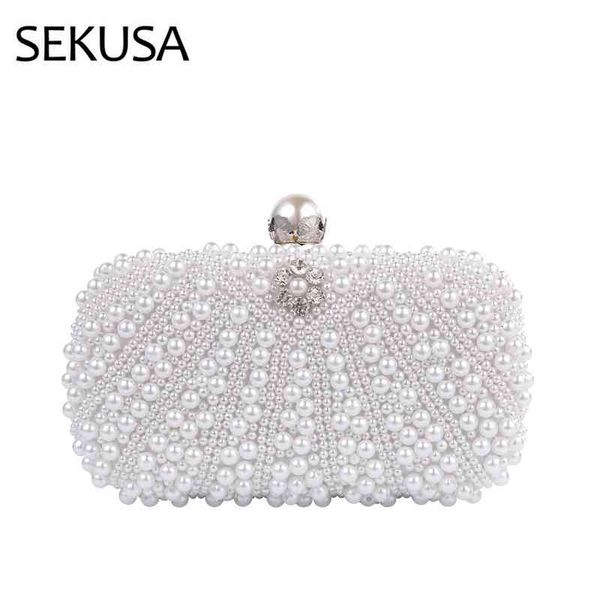 

beaded wedding party clutch diamonds elegant small evening with crystal box holder for cocktail pearl purse bags