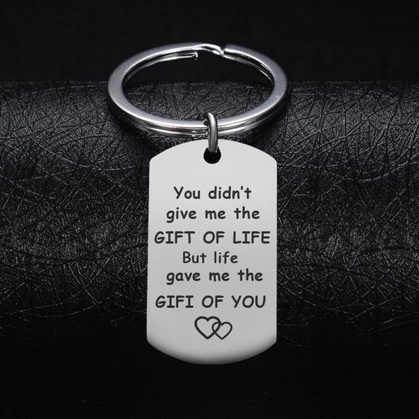 

keychains semitree 1pc stainless steel key ring vows of love for lover couples gifts boyfriend girlfriend car chains accessories, Silver