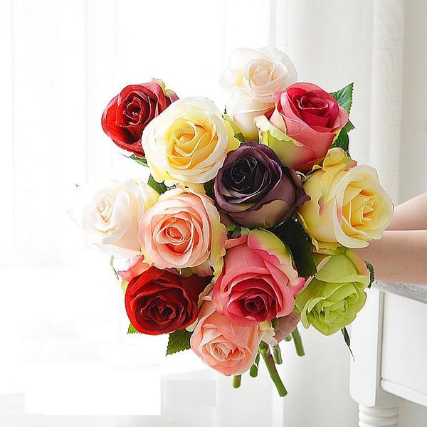 

rose home silk decorative flowers thailand wedding bridal bouquets kitchen display