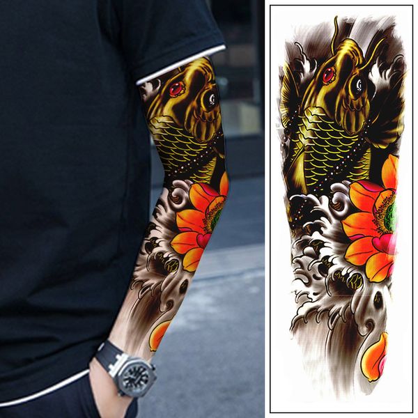 

color carp flower arm tattoo paste waterproof and durable full simulated