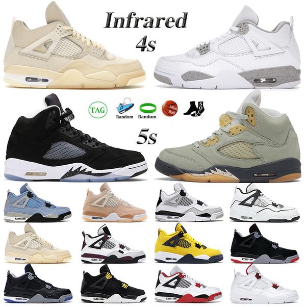 

4s men women basketball shoes shimmer university blue cool grey metallic red pure money bred red thunder black cat oreo stealth raging suede