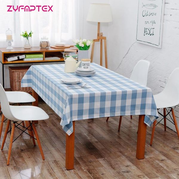 

zyfmptex american country style table cloth waterproof lattice tablecloth cotton fabric kitchen rectangular plaid cloth 1pcs/lot