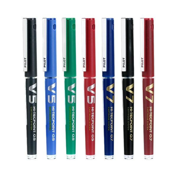 

gel pens pilot refillable liquid ink water-based pen ballpoint school stationery office supplies writing 0.5/0.7mm bx-v5/7
