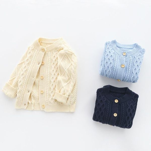 

pullover boys toddler children knitted sweater coat for autumn winter kids casual born childrens length sleeve sweaters outerwear, Blue