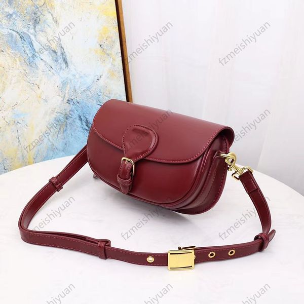 

fashion trendy messenger bag semicircle one-shoulder mini saddle small round bags under the arm
