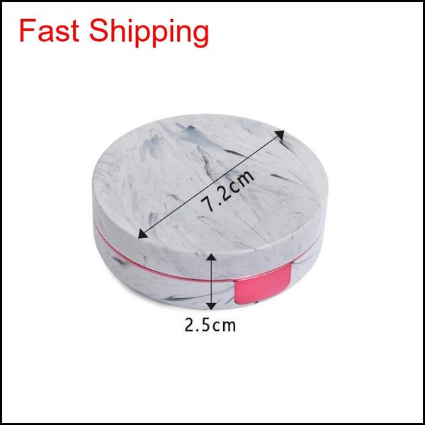 

eie fashion marble stripe contact lens mini colorful round reflective travel holder container storag qylsru homes2007, Silver