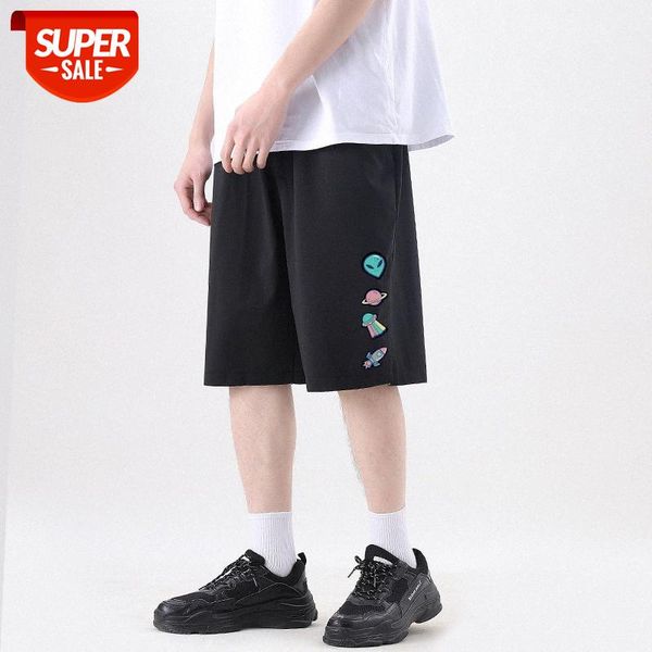 

student shorts men's trend five-point pants loose straight thin all-match casual #fo2o, Black