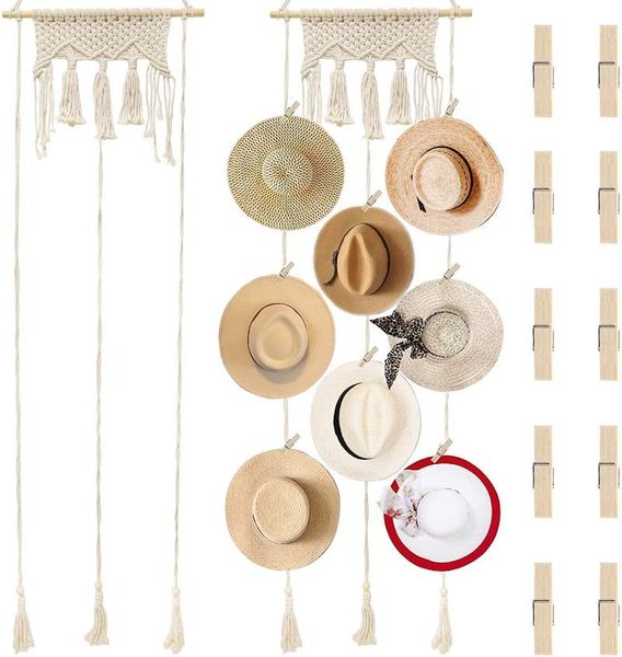 

hangers & racks adjustable hand woven hat display holder wall mount storage rack cloakroom finishing for home