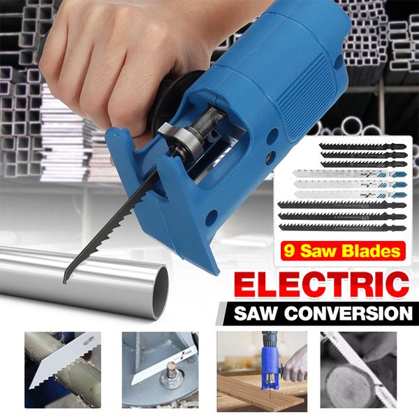 

cordless reciprocating saw adapter electric drill modified electric saw metal wood cutting saw attachment adapter with blades