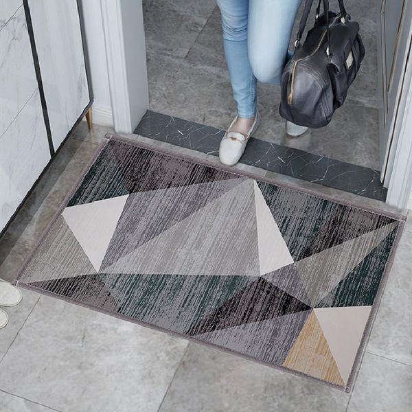 

1pc nordic doormat carpet home silk loop floor entrance mats carpet living room bedroom kitchen bathroom non-slip door mats