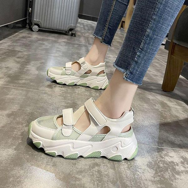 

sandals summer women breathable wedges platform sandal shoes fashion thick bottom ladies sport beach sandalias mujer, Black