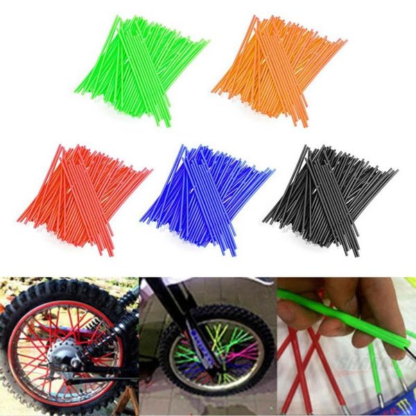 

motorcycle wheels & tires 36pcs/set bike dirt decoration motocross wheel spoke wraps rims skins protector covers decor motorbike