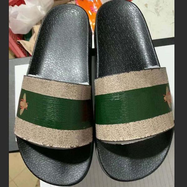 

women men pairs fashion animal printed slipper gear bottoms striped rubber sandals causal non-slip summer huaraches slippers flip flops qual, Black