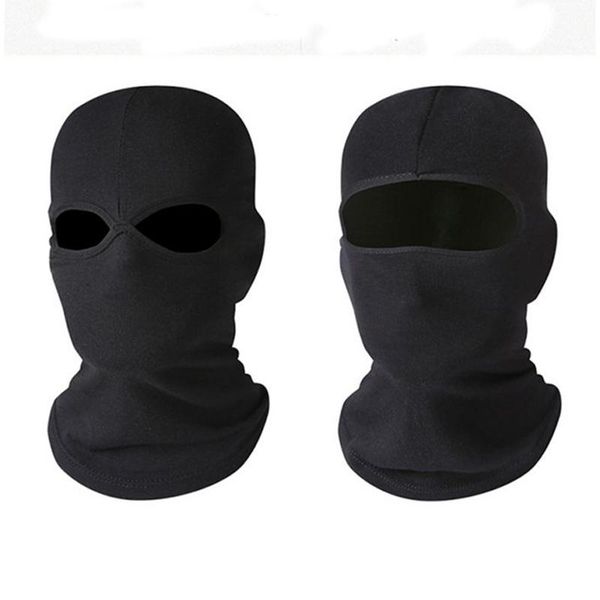 

1 pcs balaclava winter caps full face mask outdoor cycling beanies hats casual elastic breathable warm windproof cap outdoor, Black