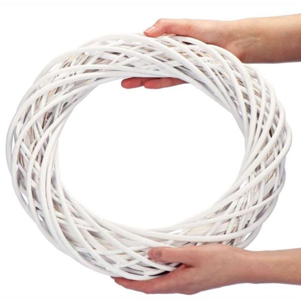 

decorative flowers & wreaths 10/20/30 cm wicker wreath decor christmas rattan vine ring floral hoop natural ornaments craft accessories diy1