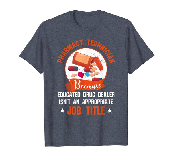 

pharmacy technician t shirt - educated drug dealer, White;black