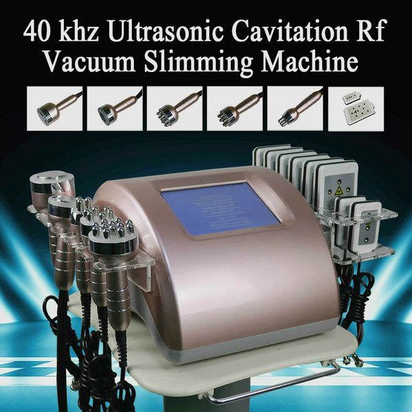 

7in1 40k ultrasonic liposuction cavitation radio frequency sixpolar fourpolar tripolar bipolar vacuum rf body slimming machine