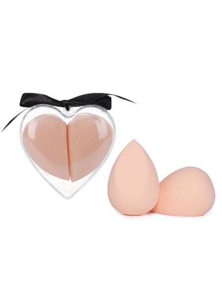 

sponges, applicators & cotton 2 pcs makeup beauty sponge set heart shape dry or wet used eggs puff colorful cushion cosmestic egg