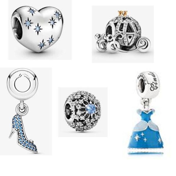 

other blue princess dress sparking car charm fits fashion female jewelry bracelets for woman diy beads 925 sterling silver