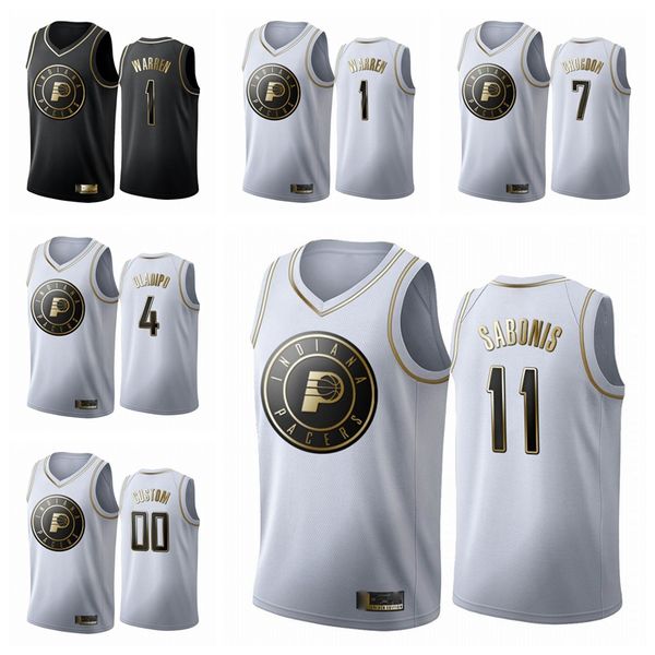 

indianapacersmen basketball chris duarte domantas sabonis malcolm brogdon myles turner t.j. mcconnell warren jeremy lamb golden, Black;red