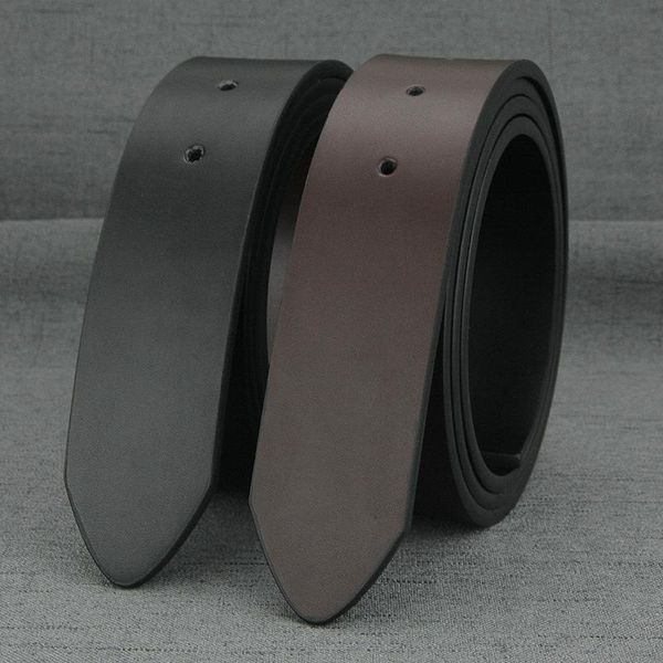

belts reversible leather belt for 3.8cm buckle male waistband without, Black;brown