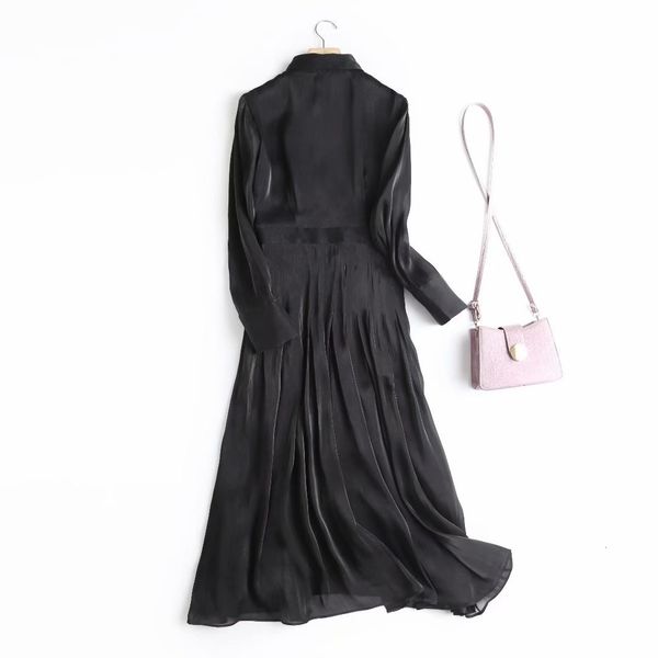 

2021 women black spring new long leeve es pure color vestido xc2t, White