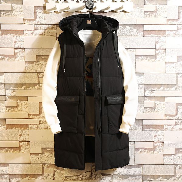 

autumn and winter cotton vest for male high school students, Black;white